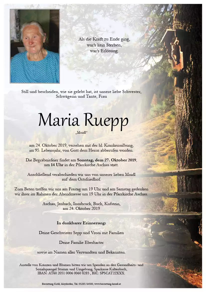 Parte von Maria Ruepp